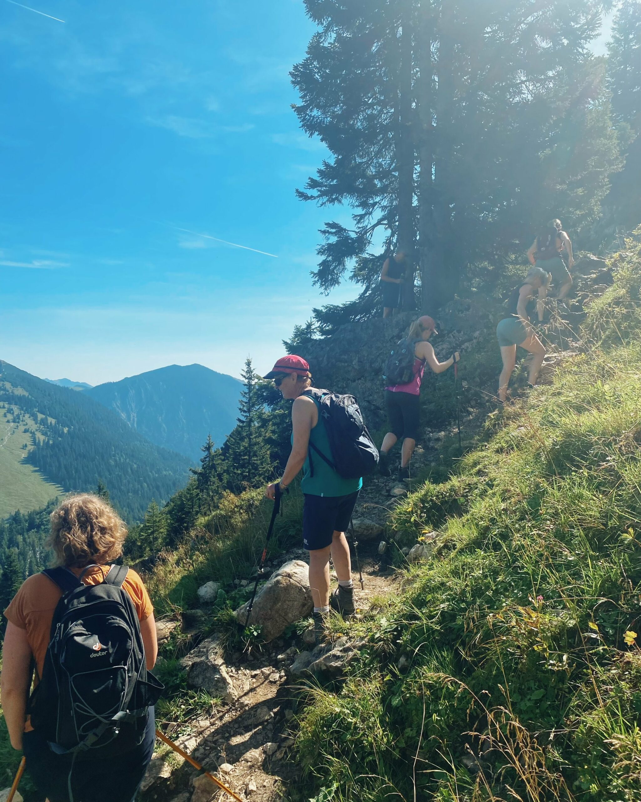 Kraxelei bei der Wanderung zum Gipfel